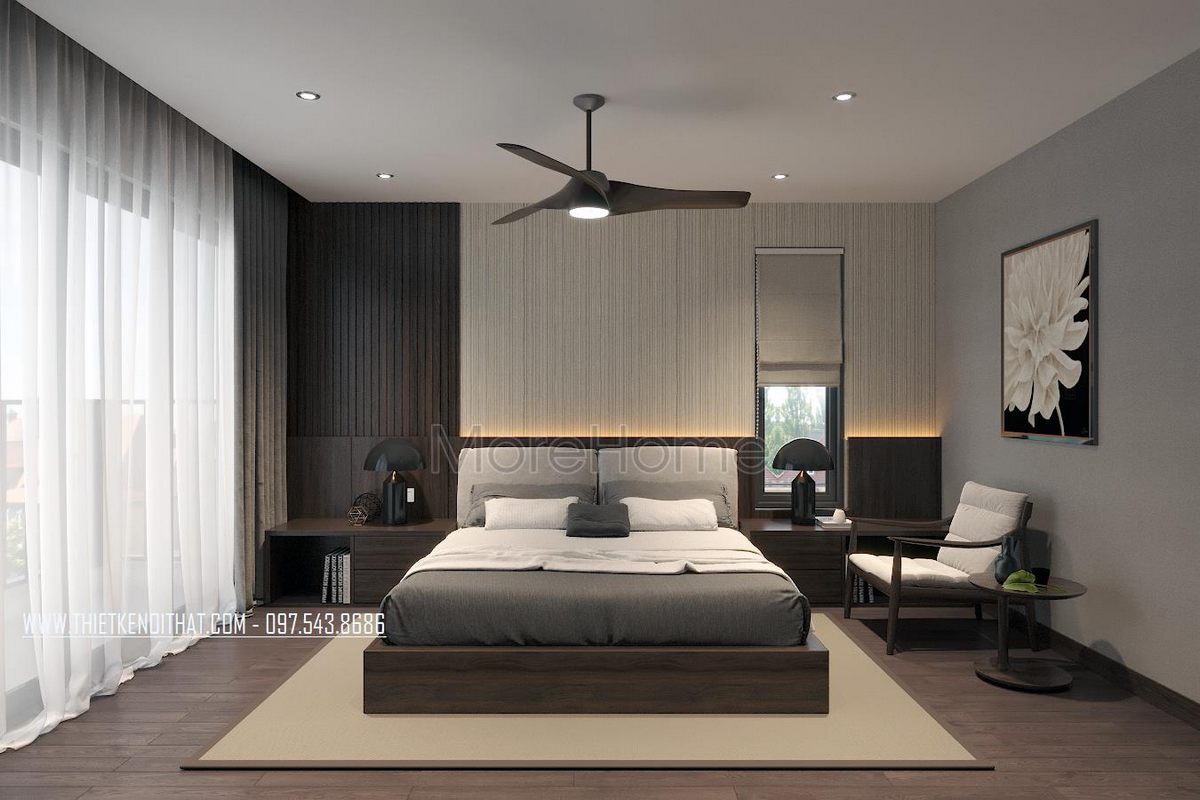 Thiết kế phòng ngủ biệt thự Ecopark Văn Giang 